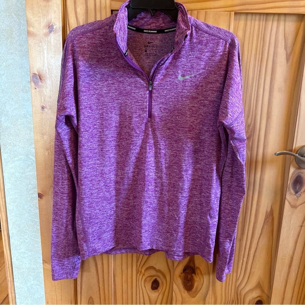 Nike Women’s Small Drifit Quarter-Zip Pullover Heather Purple